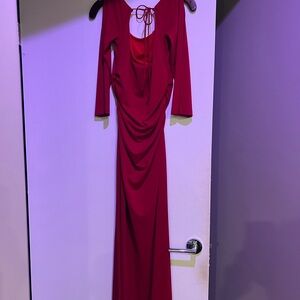 Nicole Miller Backless Red Vintage Coctaik Dress